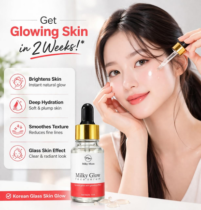 Milky Moon Glow Face Serum, Korean Glass Skin Glowing Effect, Brightens Skin, Deep Hydration