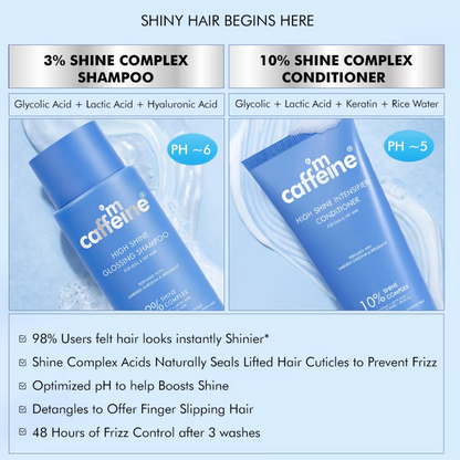 mCaffeine Glass Hair Wash Duo Shampoo & Conditioner