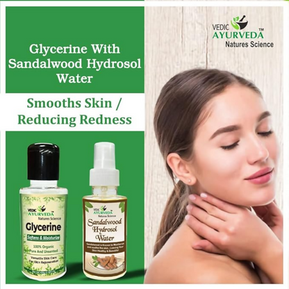 VedicAyurveda Glycerine & Sandalwood Hydrosol Water