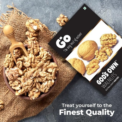 Go Organic Walnut Kernels  Extra Light Halves - Mildy, Earthy