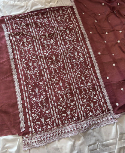 KC Rust Summer Wear Rangoli Silk Straight Suit For Women