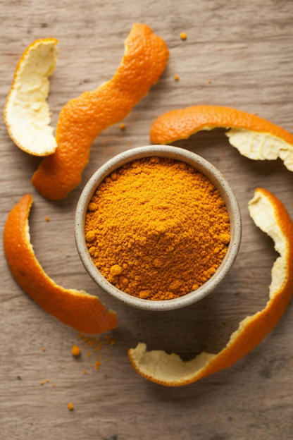 VedaRasa Organic Orange Peel Powder For Face Mask, Skin Care & Natural Glow