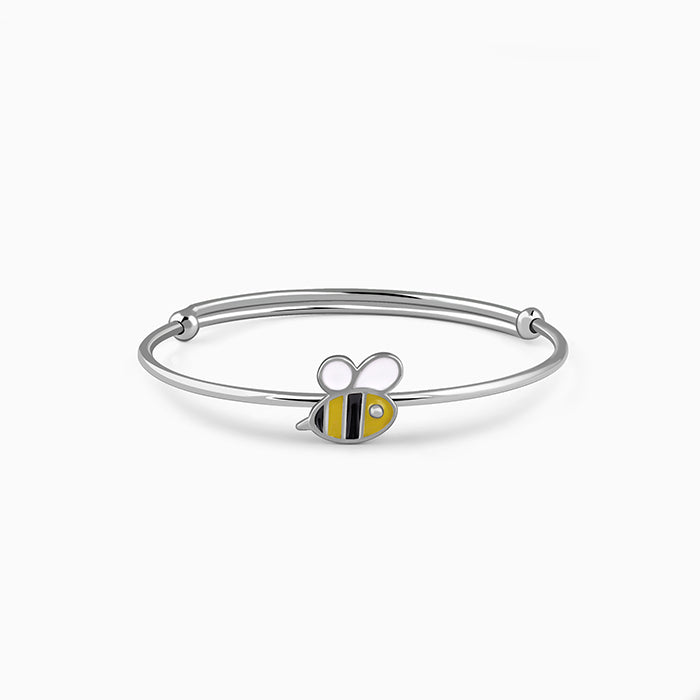Silver Honey Pop Kids Bangle Bracelet