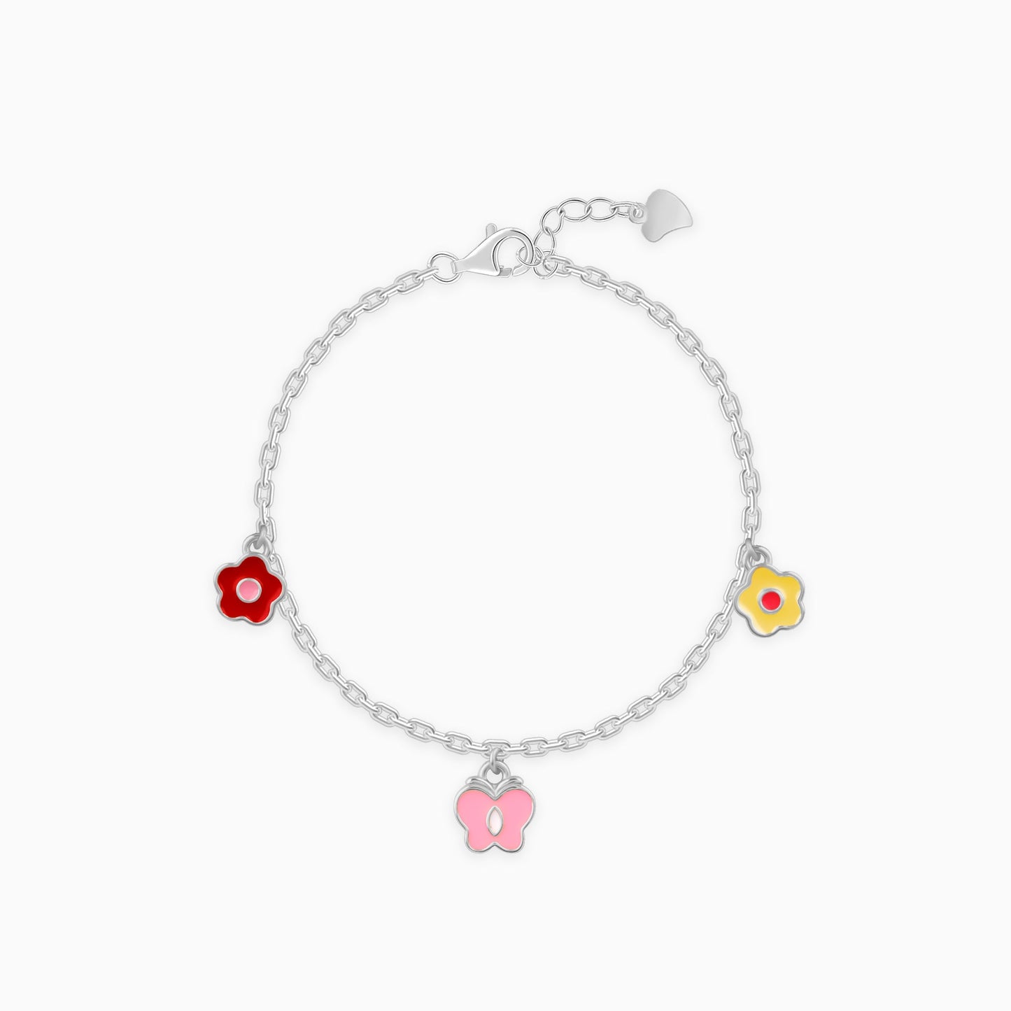 Silver Colourful Floret Kids Bracelet (0 - 2 Years)