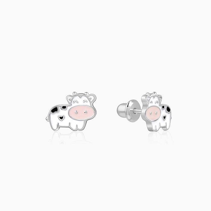 Silver Moo Kids Studs