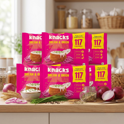 Knacks Coin Khakhra Crisps - Dream & Onion Flavour