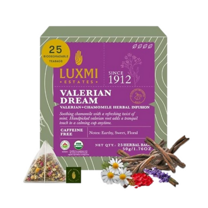 Luxmi Estates Valerian Dream  Organic Sleep Tea