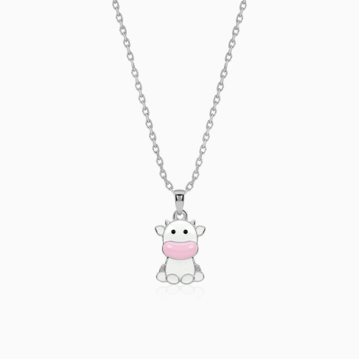 Silver Moo Magic Kids Pendant with Link Chain