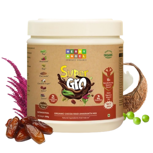 Herby Angel Super Gro Nutrition Drink Mix for Kids, Chocolate Flavour