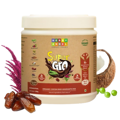 Herby Angel Super Gro Nutrition Drink Mix for Kids, Chocolate Flavour
