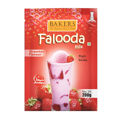 BAKERS Flavour Falooda Mix Powder Combo - Chocolate, Vanilla, Strawberry