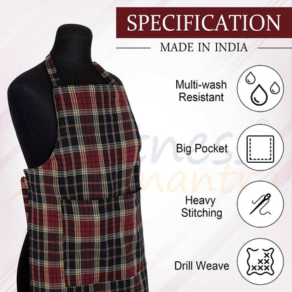 Fitness Mantra Waterproof Kitchen Apron For Men & Women-Multicolour