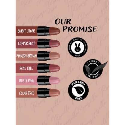 Ronzille Too Glam To Give A Damn Bullet Lipstick Set Of 6 - Nude Edition