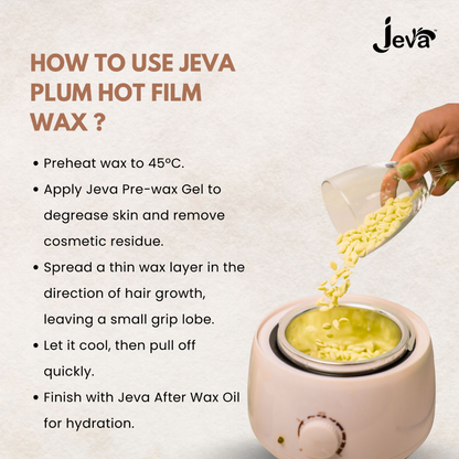 Jeva Hot Film Wax Natural Stripless Hard Wax Beads
