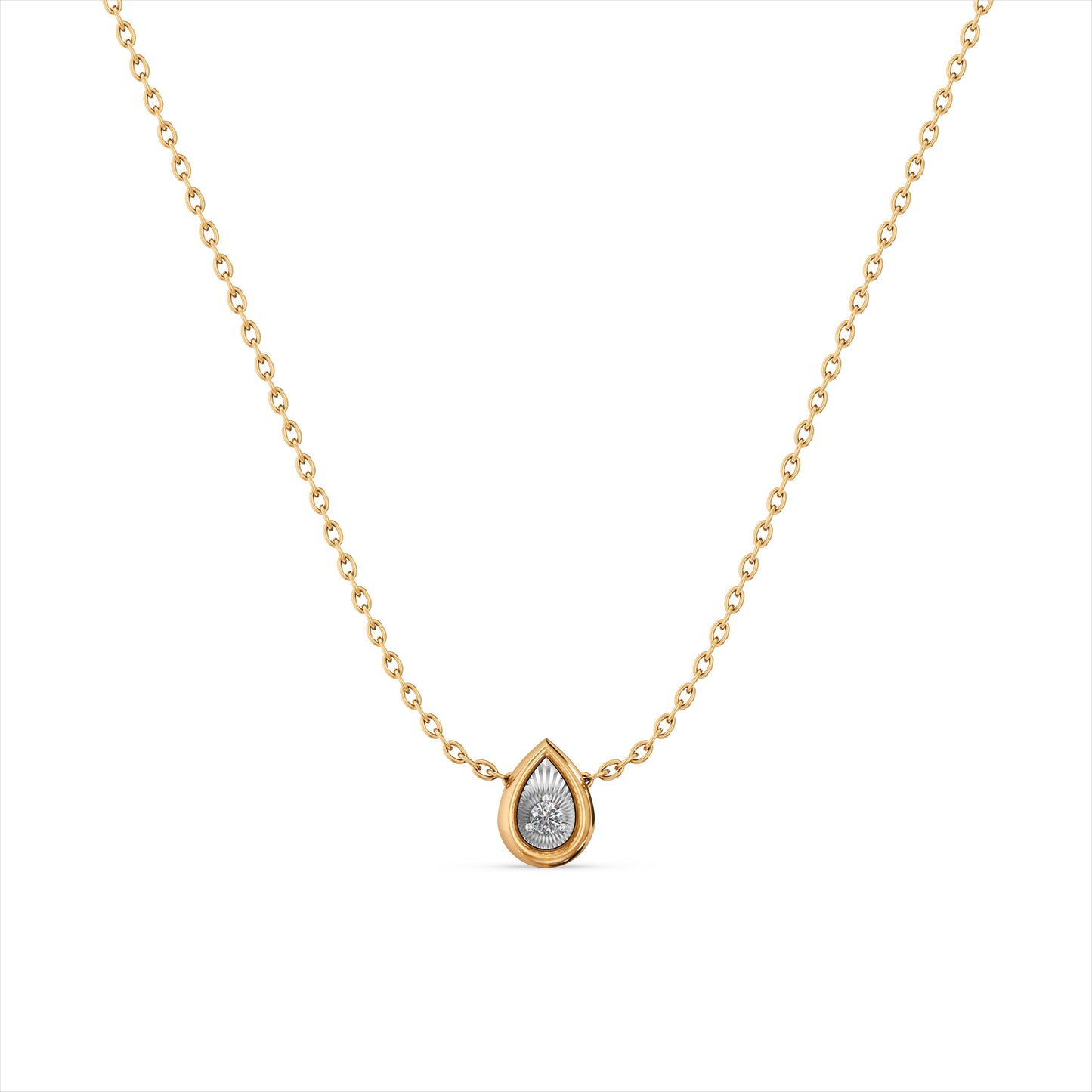 Tear of Light 9KT Gold Laboratory Grown Diamond Necklace
