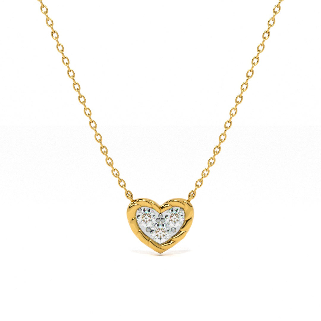 Sweetheart Aura 9KT Gold Laboratory Grown Diamond Necklace