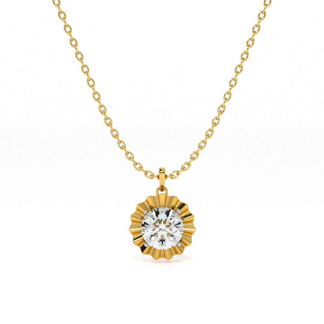 Tidal Teardrop 9KT Gold Laboratory Grown Diamond Necklace