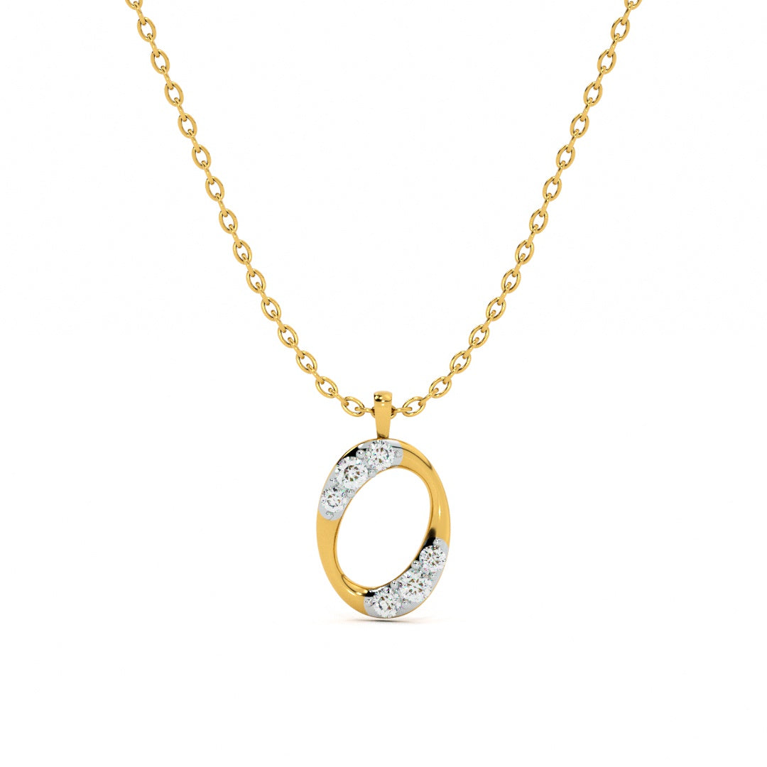 Ecliptica Orbit 9KT Gold Laboratory Grown Diamond Necklace
