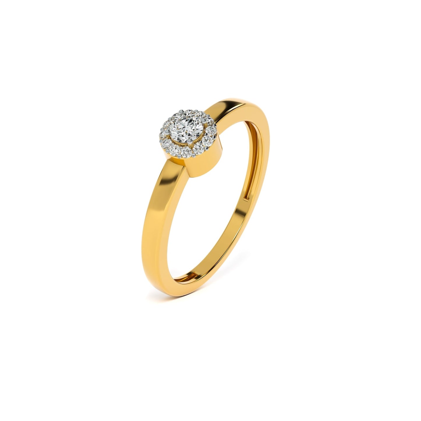 Radiant Crown 9KT Gold Laboratory Grown Diamond Ring