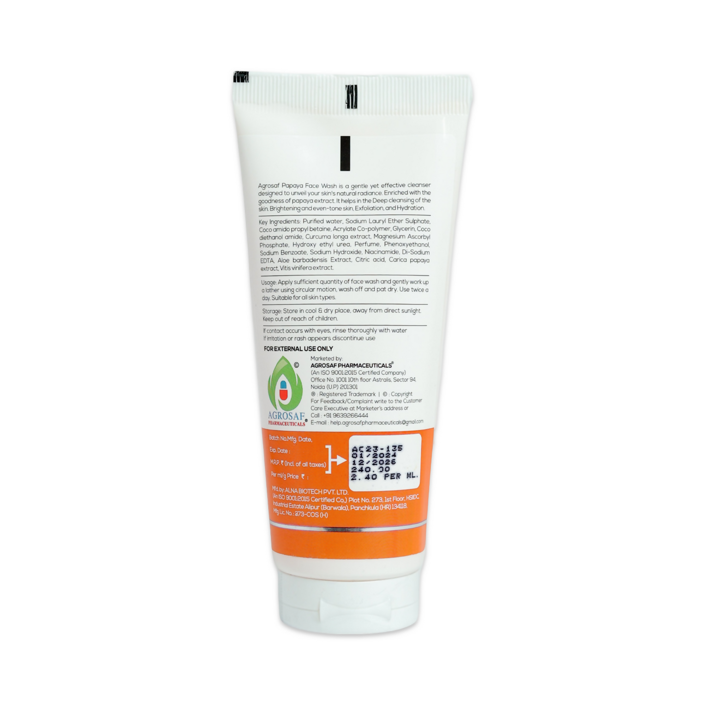 Agrosaf Papaya Face Wash