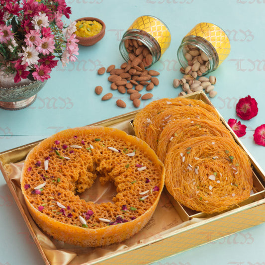 LMB Sweets Ghewar Phinni Platter JPR