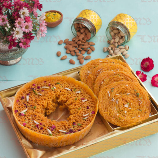 LMB Sweets Ghewar Phinni Platter