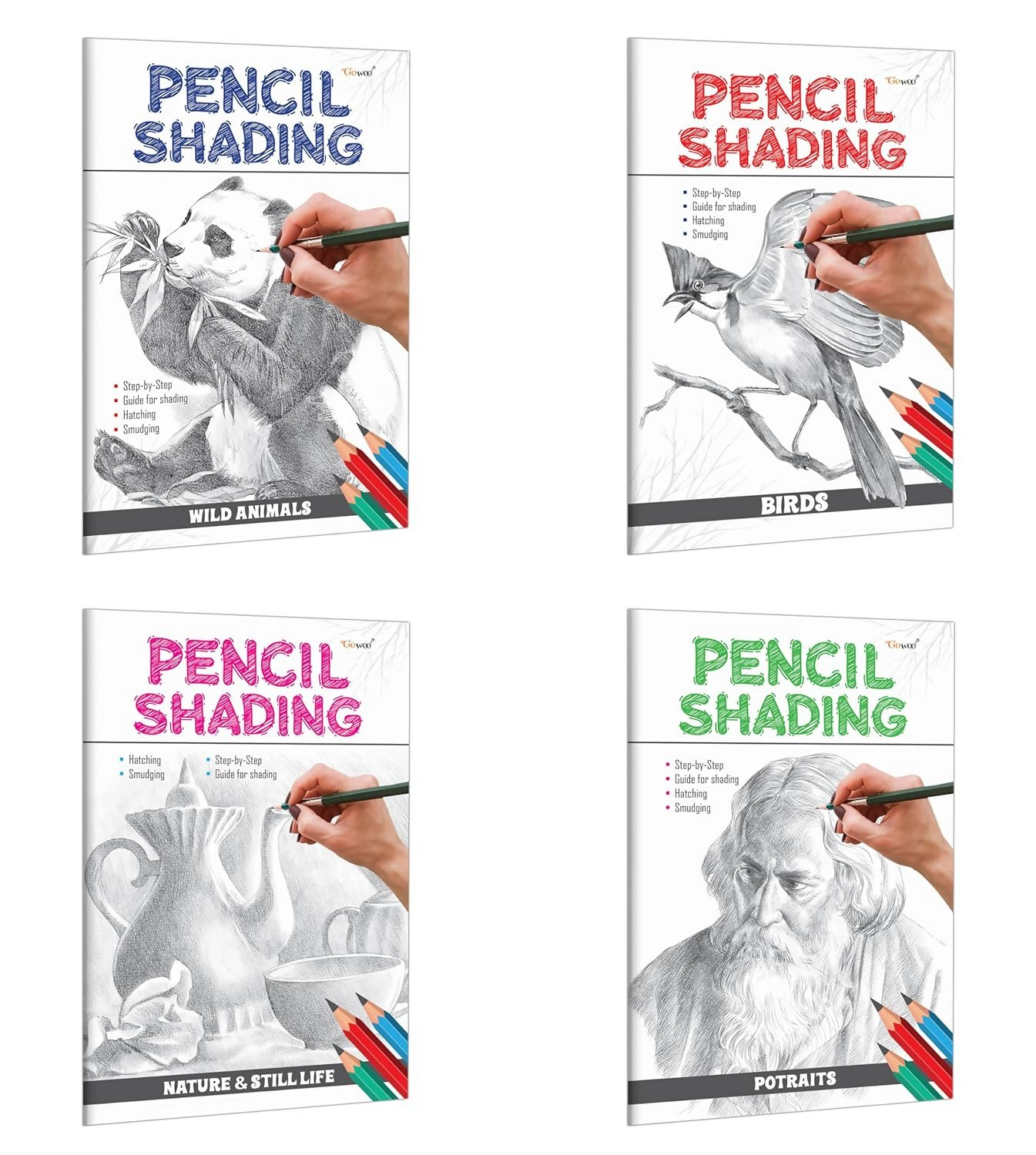 Pencil Shading Birds & Animals.