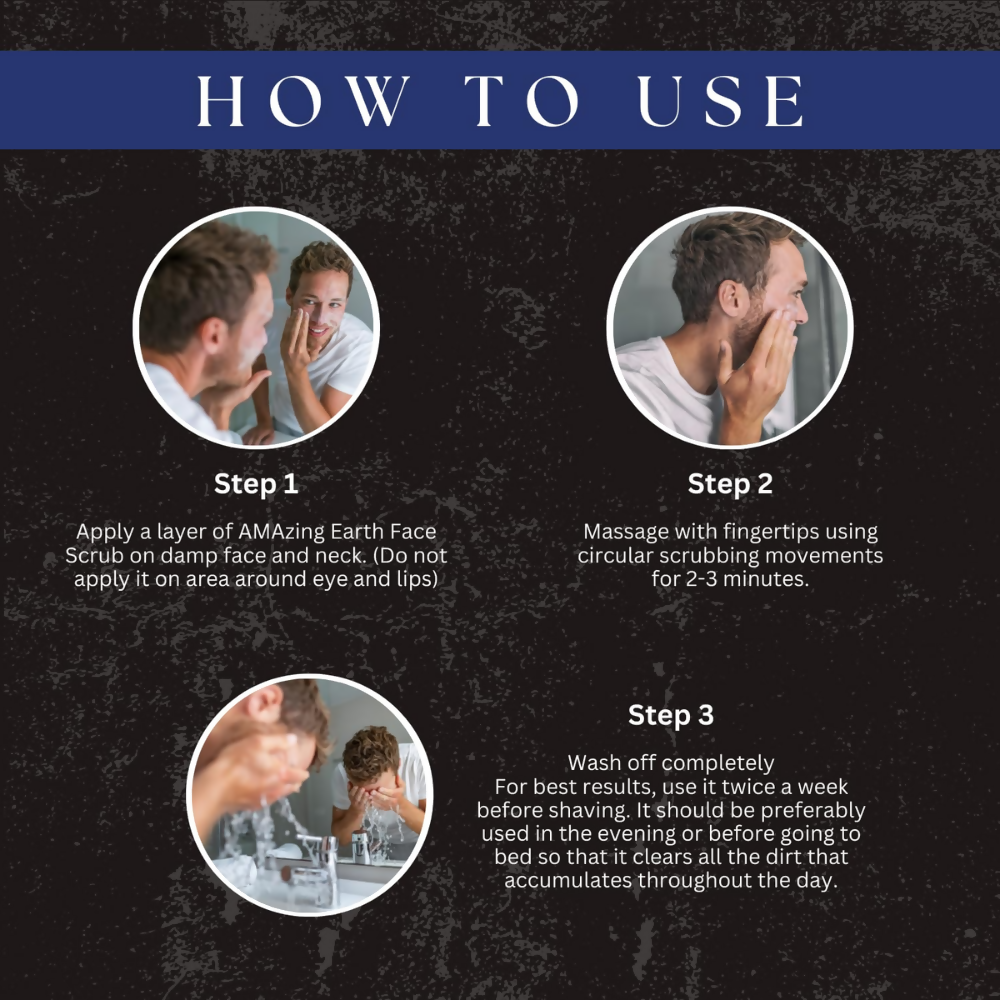 Amazing Earth Activated Charcoal Face Scrub for Men