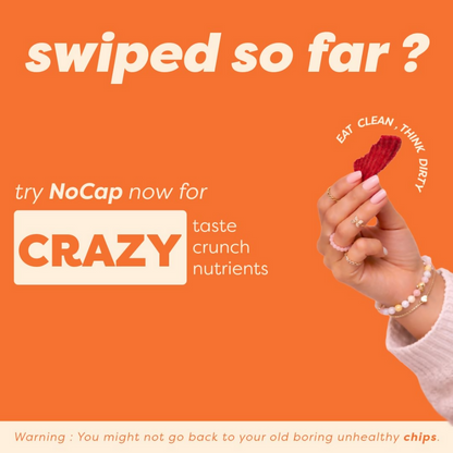 Nocap foods Guilt Free Healthy Chips - Beetroot Cream & Onion,Millet Jalapeno