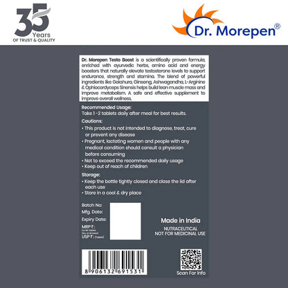 Dr. Morepen Testo Boost and Multivitamin Men Tablets Combo