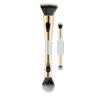 Bronson Professional 4 in 1 Travel Brush Foundation Brush, Powder Brush, Eyeshadow Brush, Flat Brush