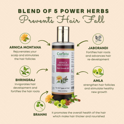 Curista Naturals Arnica Jaborandi Hair Growth Oil