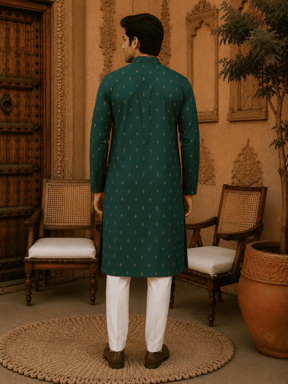 MULTI SHADES Green Ethnic Printed Kurta
