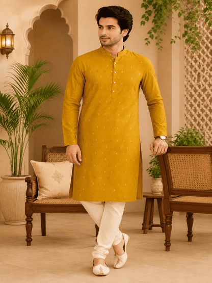 MULTI SHADES Yellow Ethnic Printed Kurta