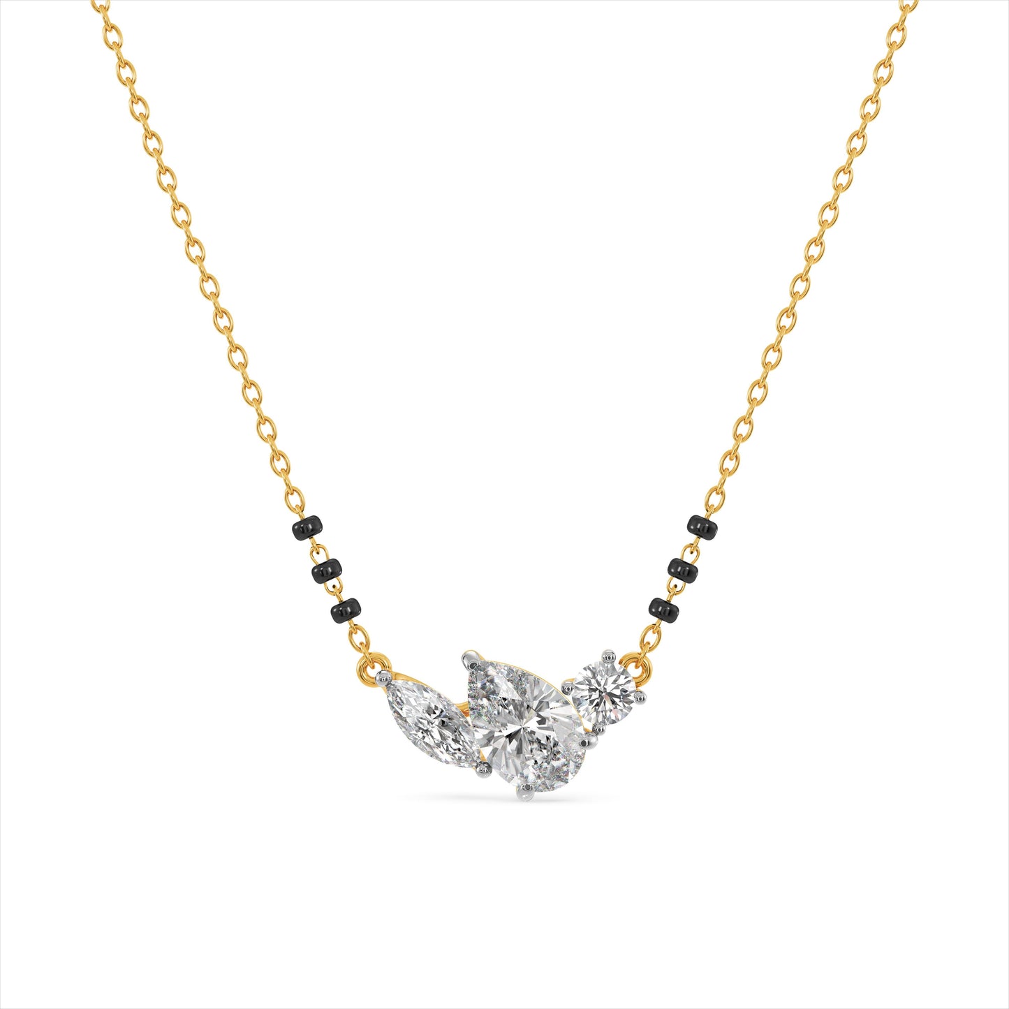 Amrita 9KT Gold Laboratory Grown Diamond Mangalsutra