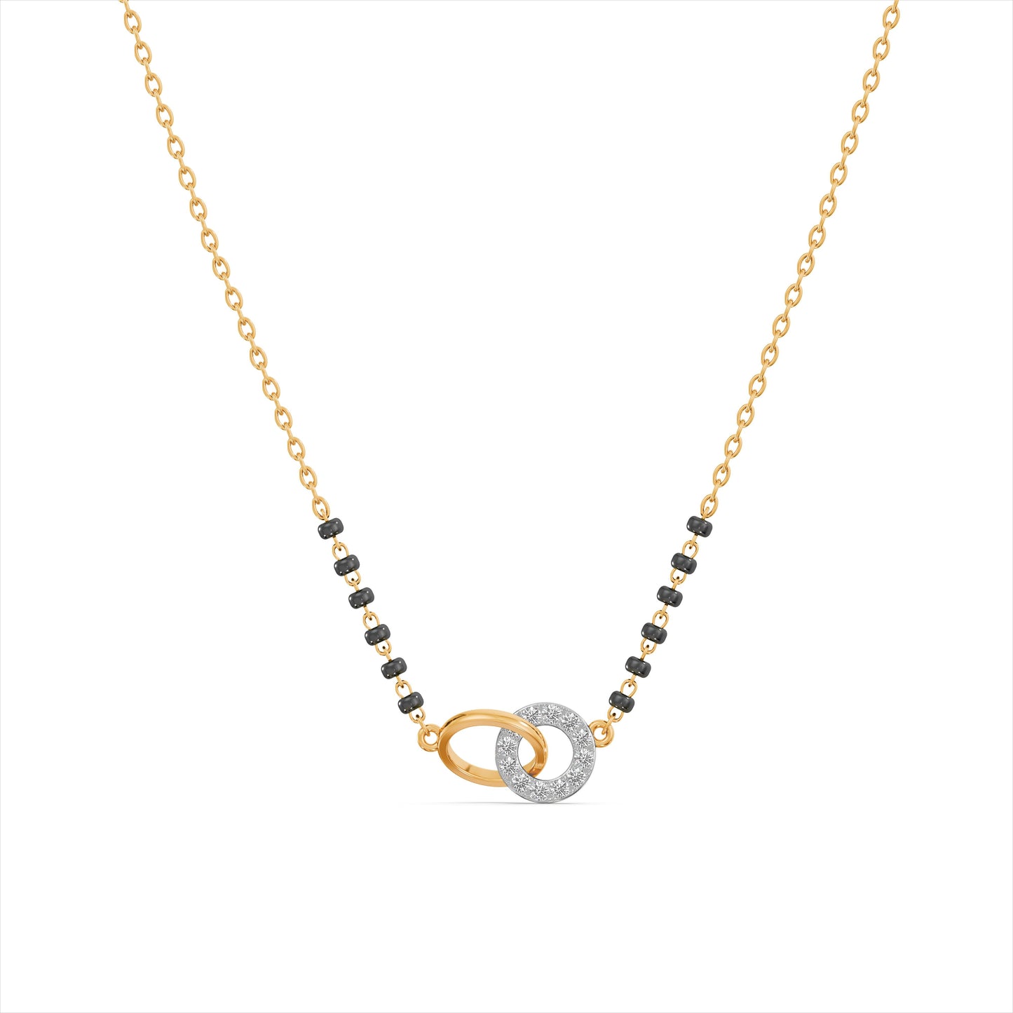 Sparkling Orbitlink 9KT Gold Laboratory Grown Diamond Mangalsutra
