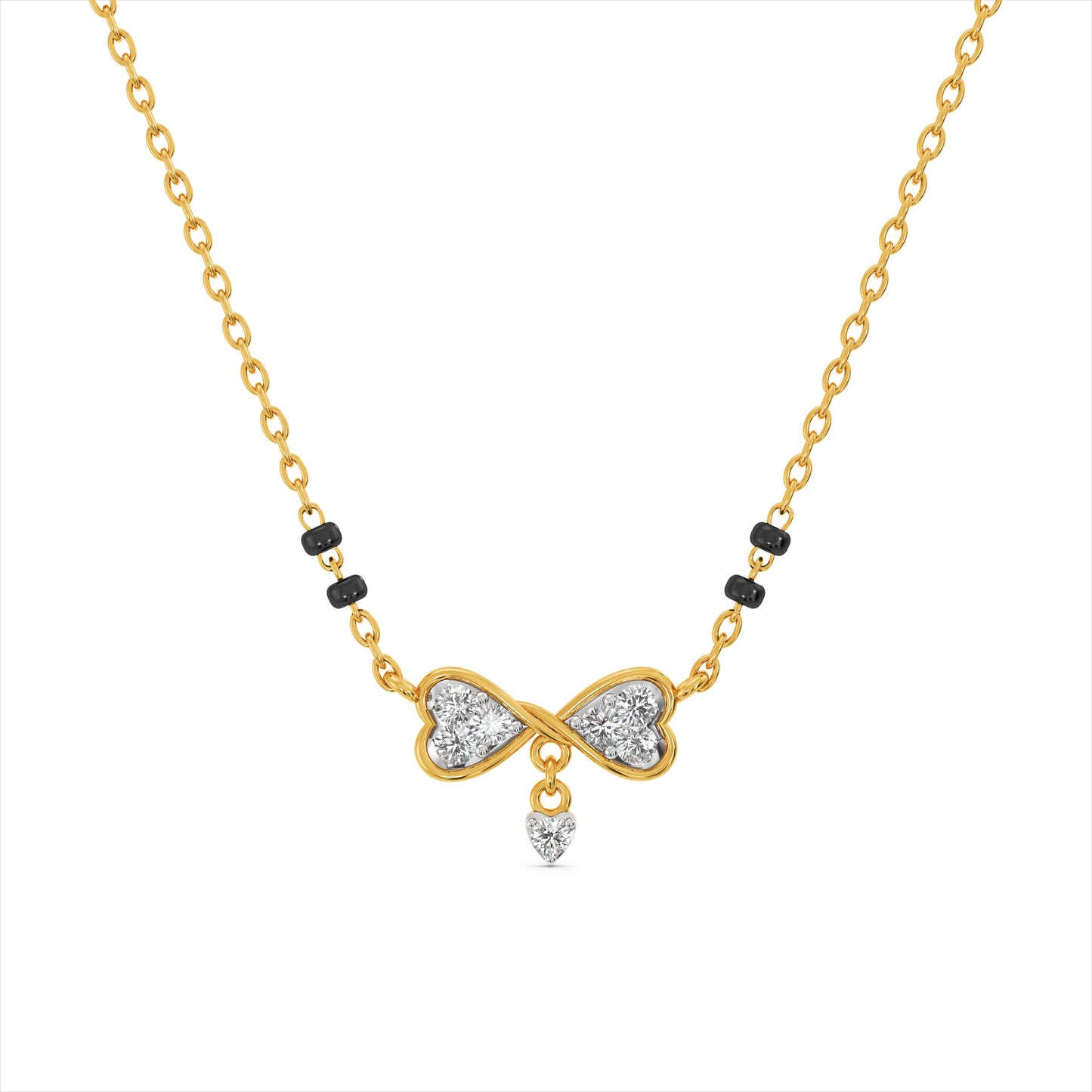 Sacred Heart 9KT Gold Laboratory Grown Diamond Mangalsutra