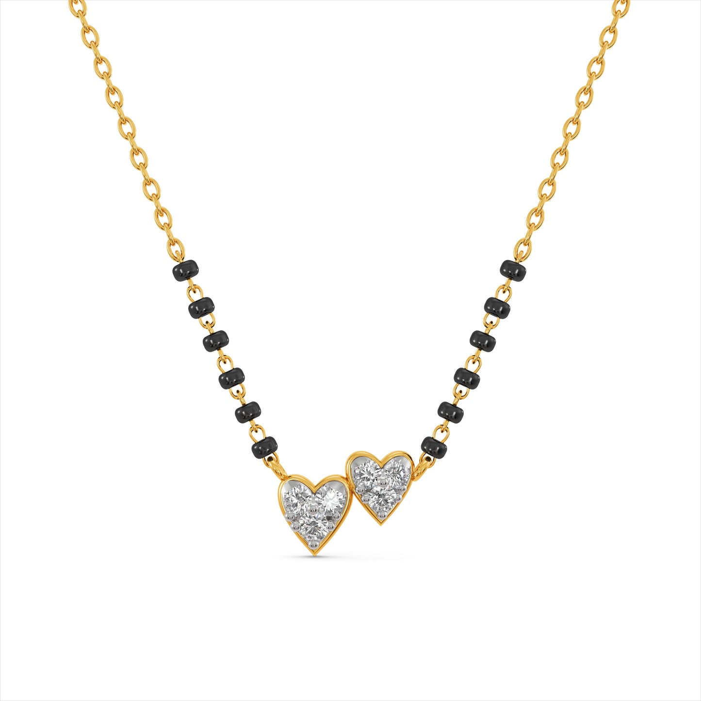 True Heart Link 9KT Gold Laboratory Grown Diamond Mangalsutra