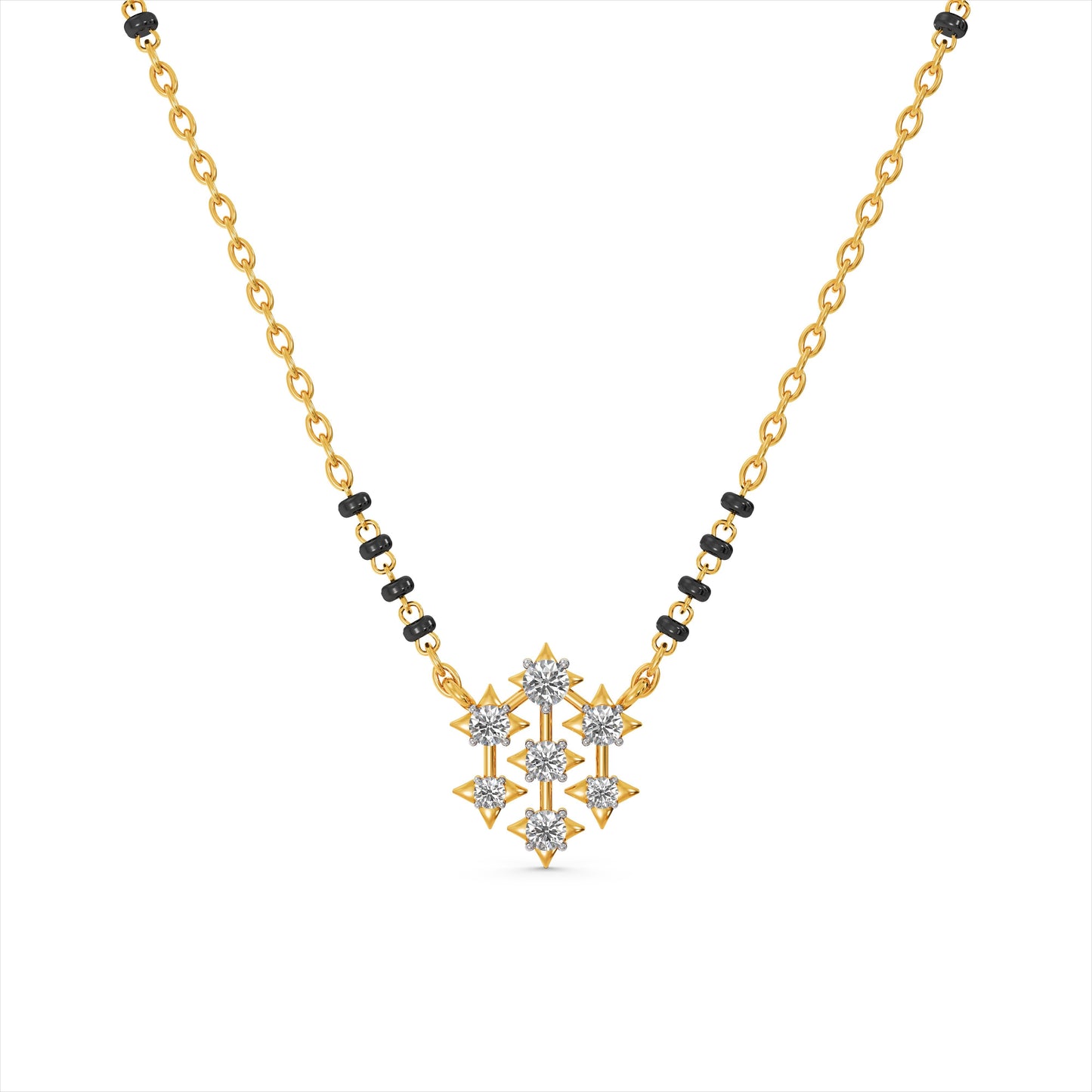 Starlace 9KT Gold Laboratory Grown Diamond Mangalsutra