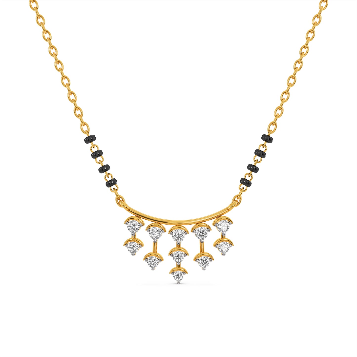 Luna Grid 9KT Gold Laboratory Grown Diamond Mangalsutra