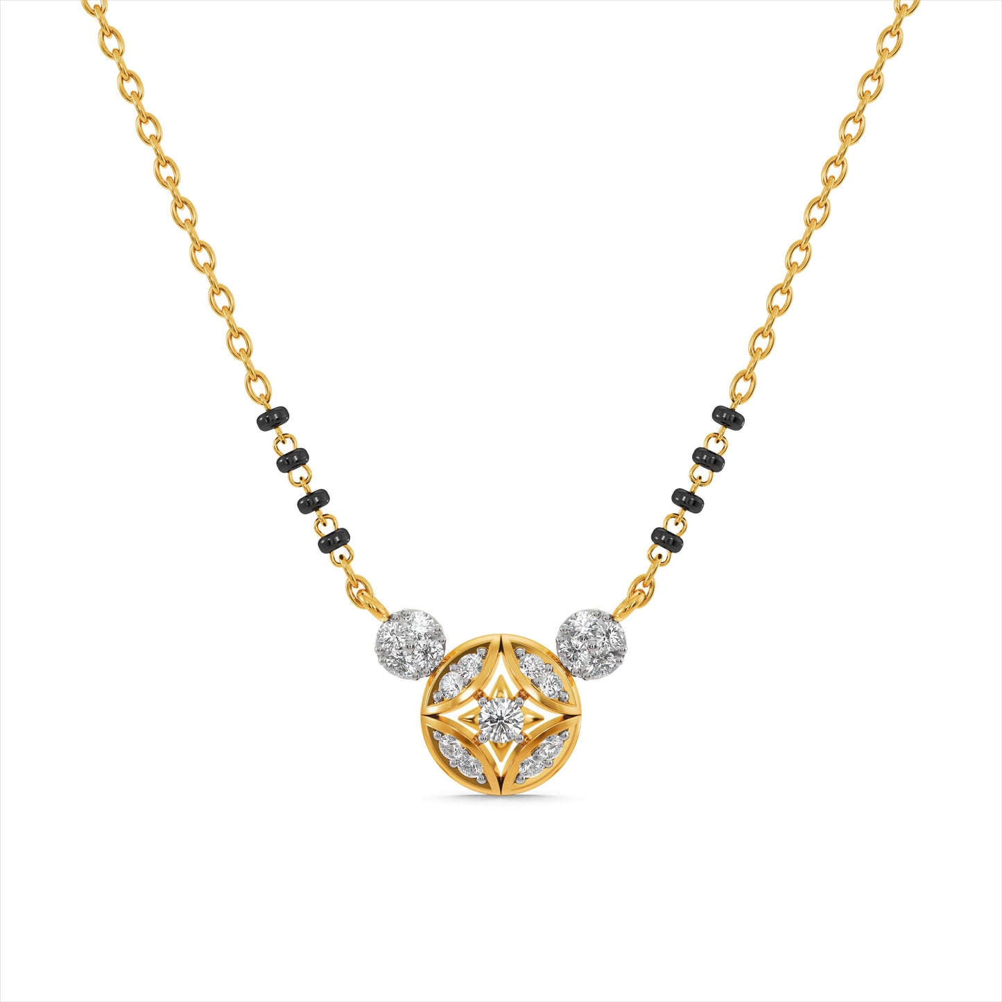 Astra Bloom 9KT Gold Laboratory Grown Diamond Mangalsutra