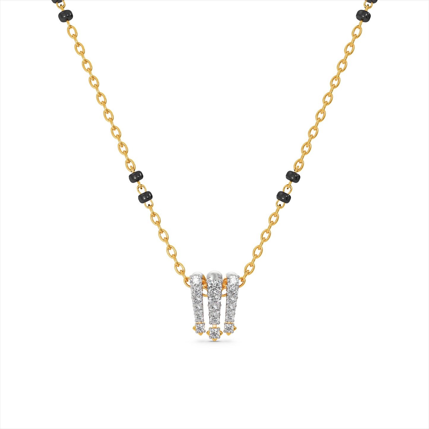 Spark Stack 9KT Gold Laboratory Grown Diamond Mangalsutra