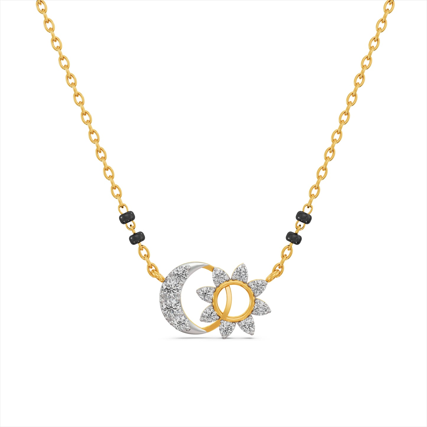 Celeste Frame 9KT Gold Laboratory Grown Diamond Mangalsutra