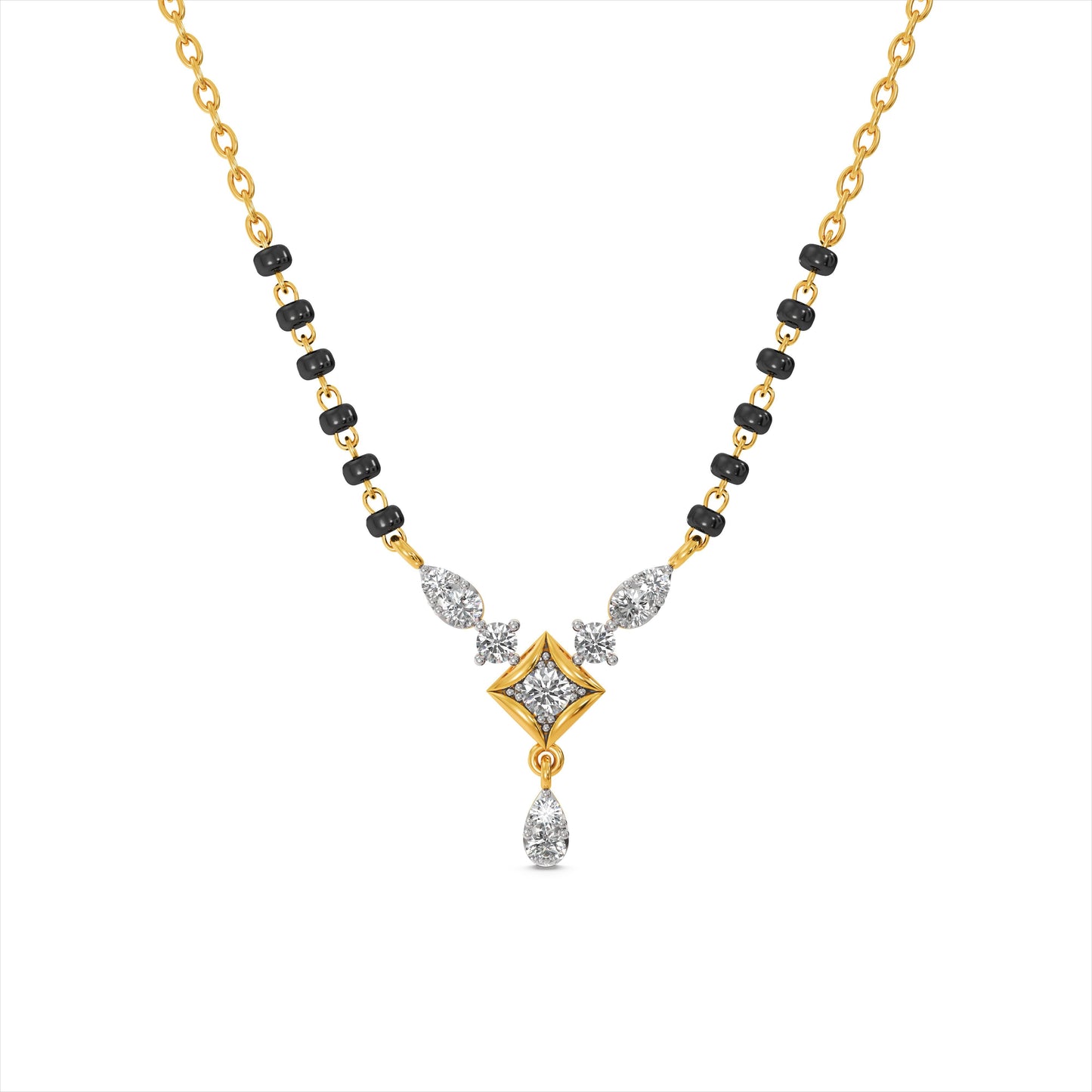 Nova Prism 9KT Gold Laboratory Grown Diamond Mangalsutra