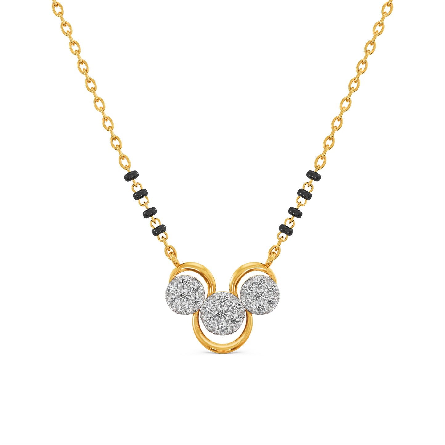 Pure Glow 9KT Gold Laboratory Grown Diamond Mangalsutra