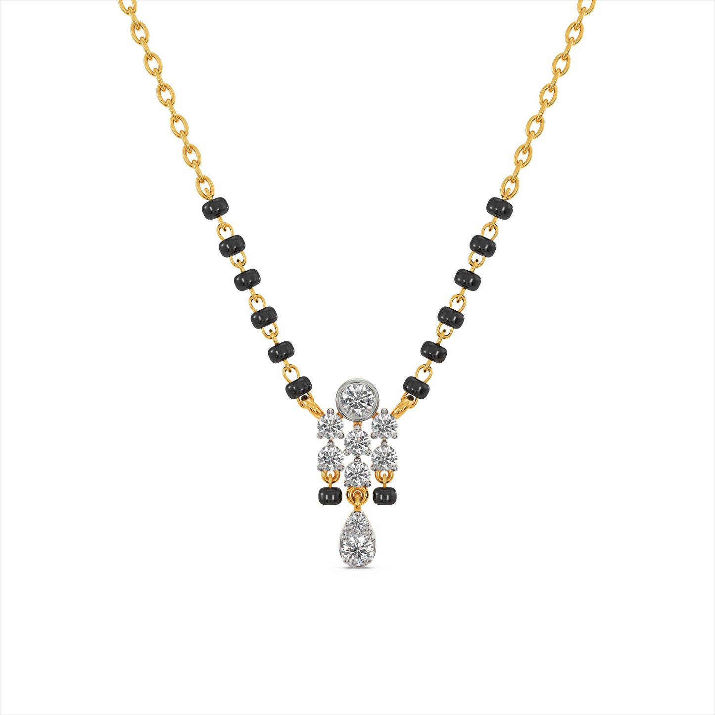 Eleanor 9KT Gold Laboratory Grown Diamond Mangalsutra