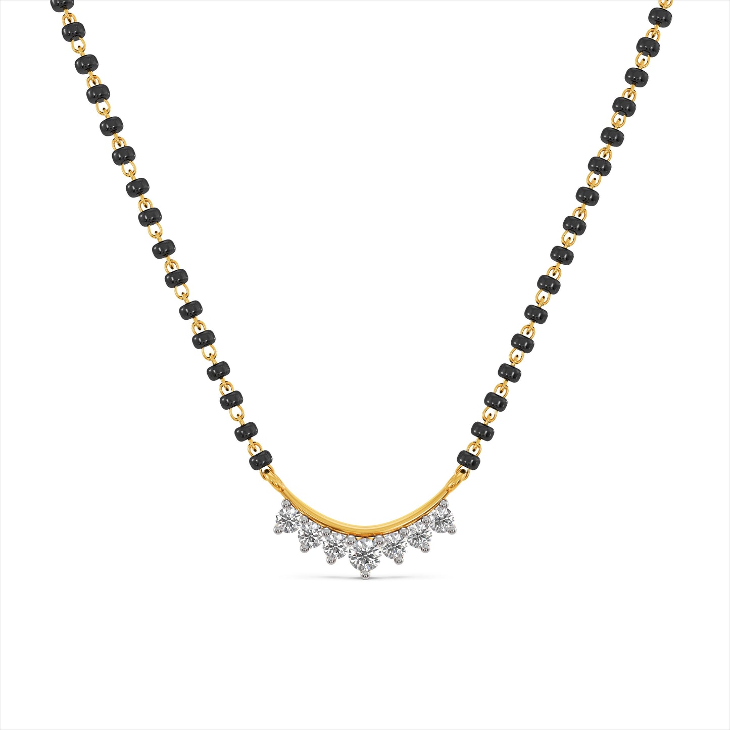 Dainty Arc 9KT Gold Laboratory Grown Diamond Mangalsutra