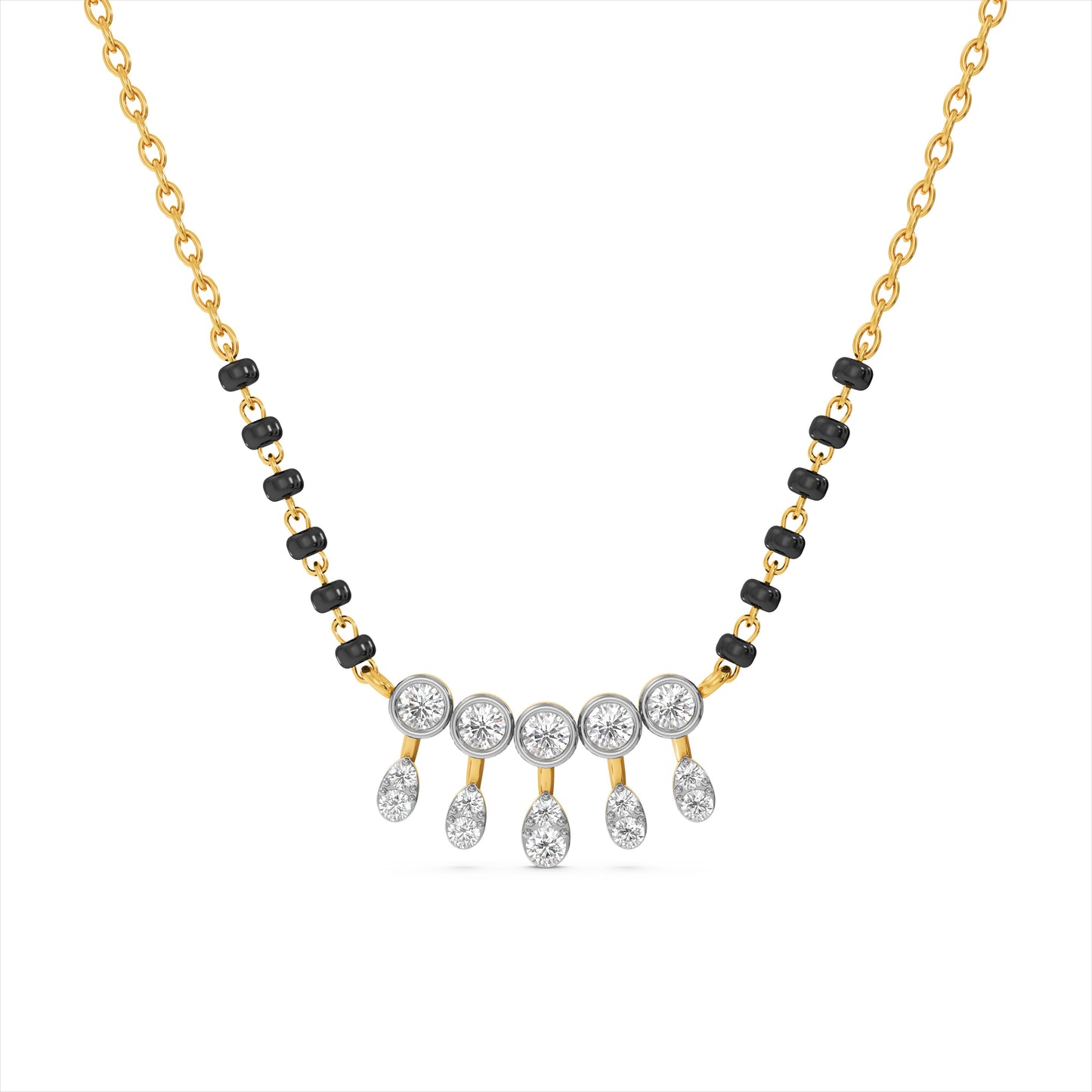 Dreamy 9KT Gold Laboratory Grown Diamond Mangalsutra