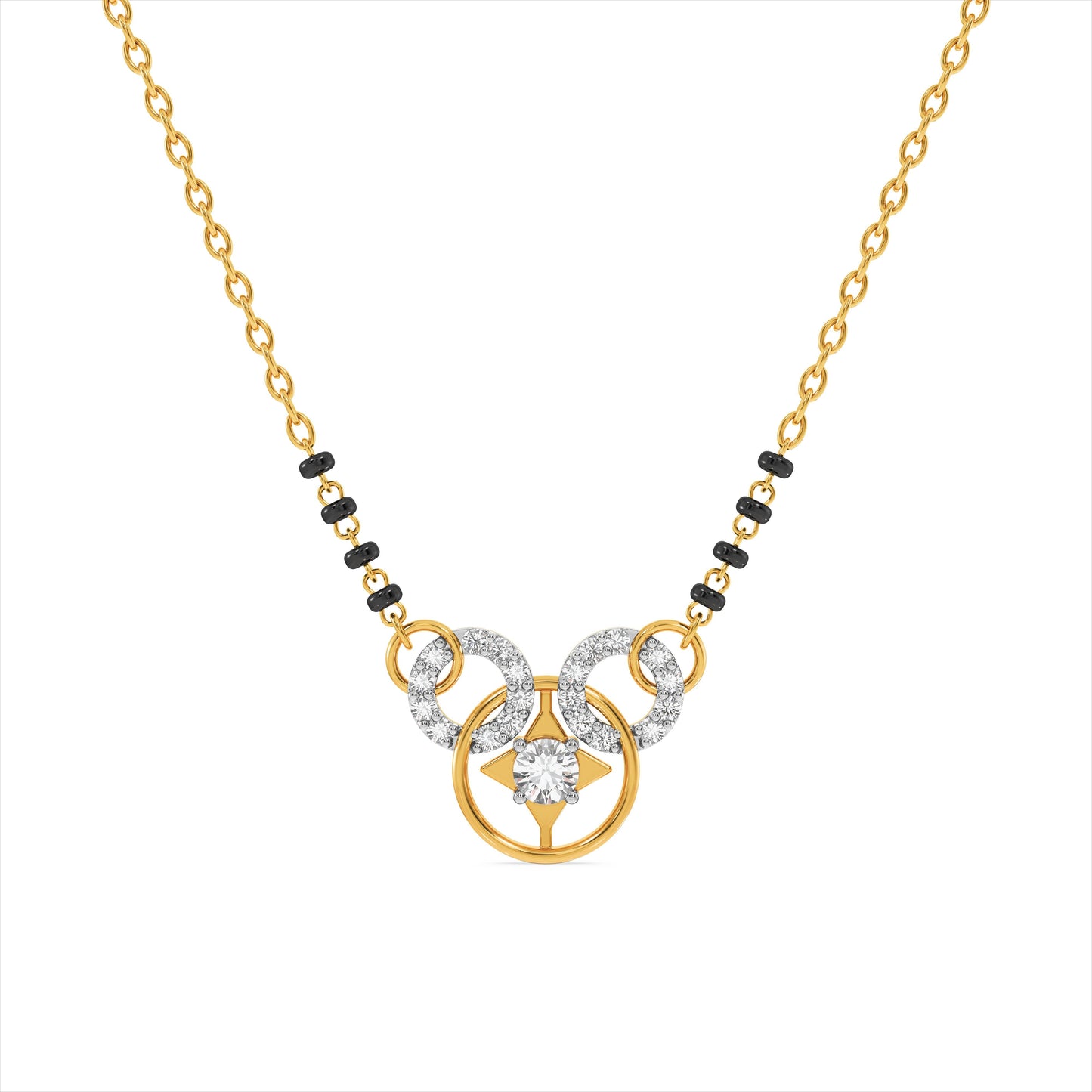 Vritika 9KT Gold Laboratory Grown Diamond Mangalsutra