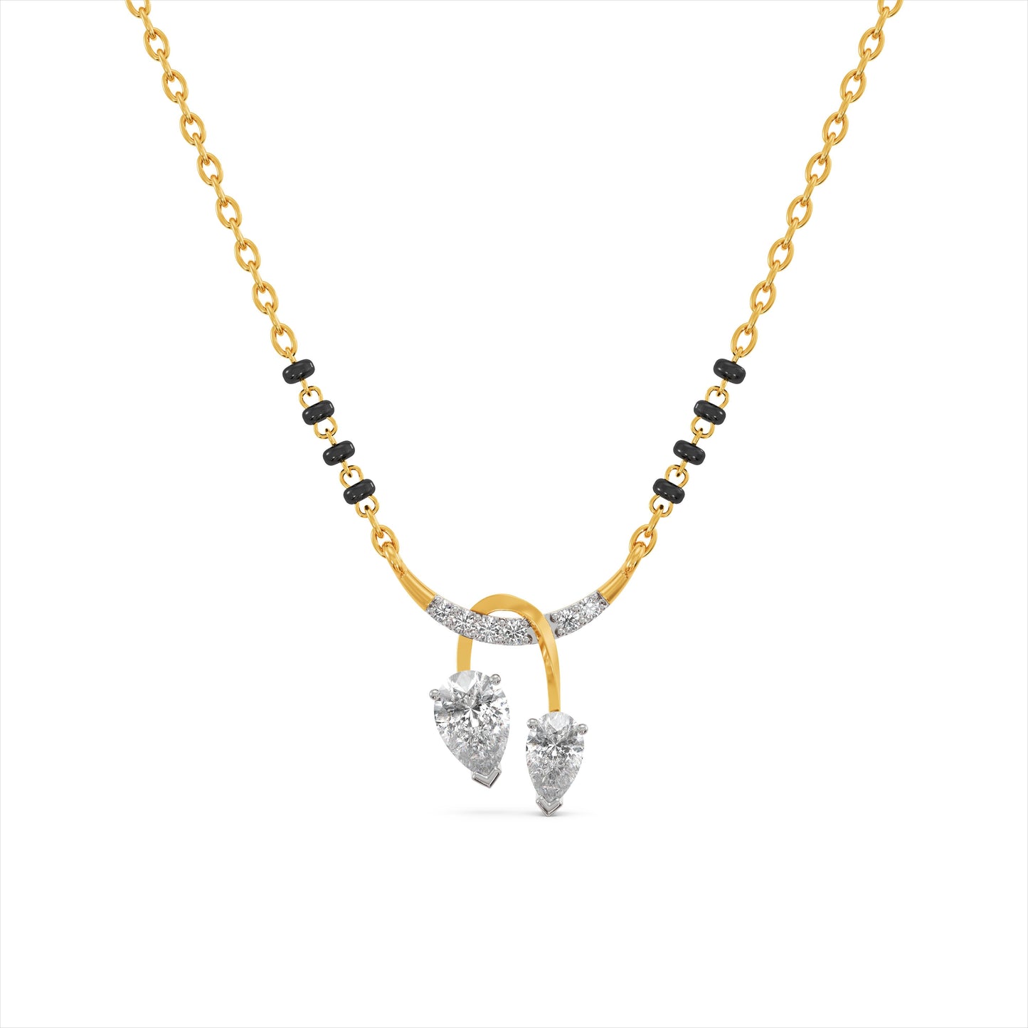 Prisha Dewdrop 9KT Gold Laboratory Grown Diamond Mangalsutra